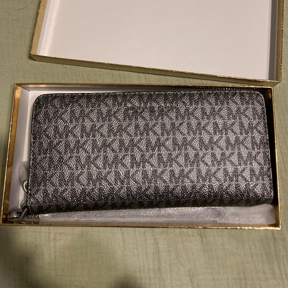Michael Kors Gray Monogram Wallet